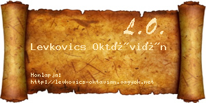 Levkovics Oktávián névjegykártya